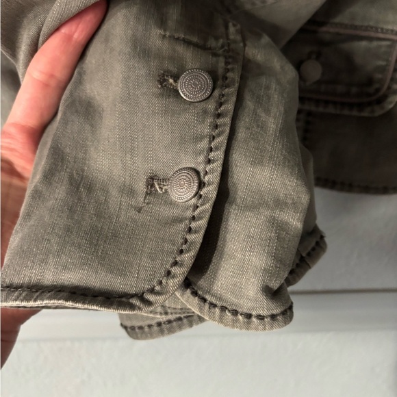 Indigo Palms | military | olive | fitted | button up | jacket | M - Picture 11 of 13